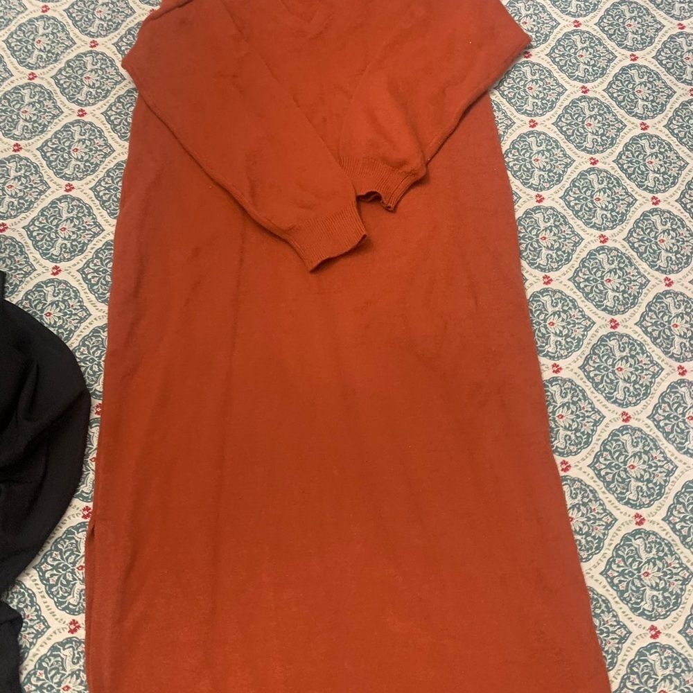 Long Sleeve Rust Dress